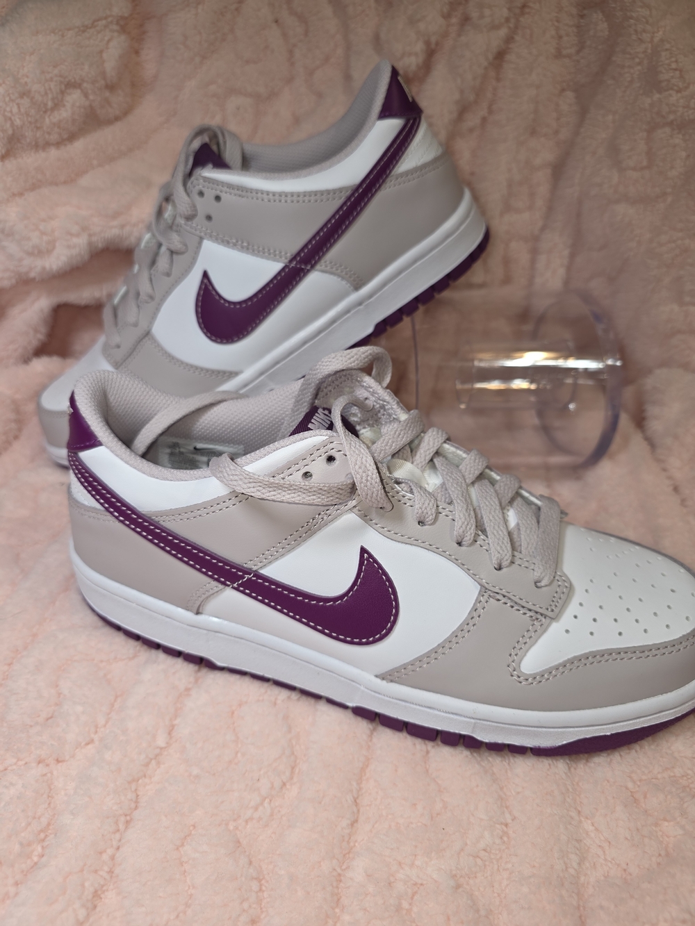 Nike Kids' Dunk Low (GS) White/Violet - Youth 7Y